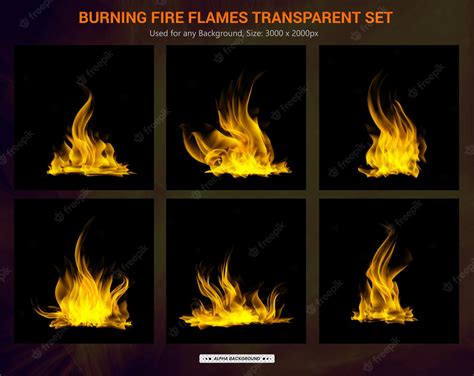 Premium Psd Burning Fire Flames