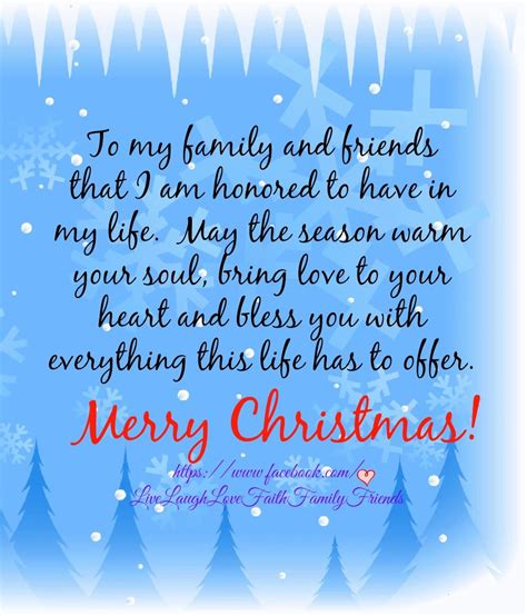 Merry Christmas Card With Blue Background And Snowflakes On The Trees