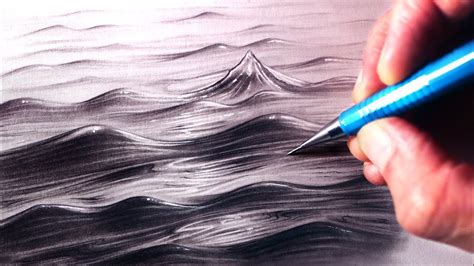 How To Draw Water With Pencil Step By Step