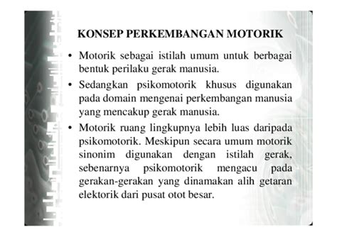 Demikianlah sinonim atau persamaan kata perkembangan (n) dalam kamus sinonim / persamaan kata bahasa indonesia. (PDF) KONSEP PERKEMBANGAN MOTORIK | sinta m - Academia.edu