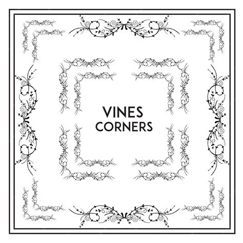 Free Vector Vines Corners Collection