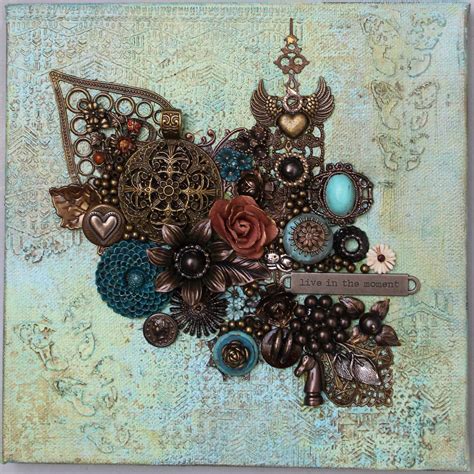 Assemblage Art On Canvas Currently For Sale Assemblage Art Found