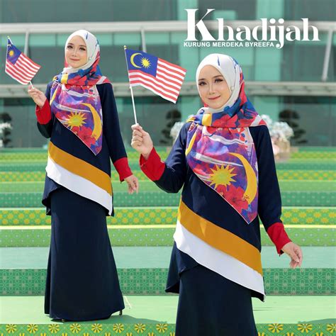 Baju Kurung Merdeka Kurung Melur Byreefa Kurung Mom Shopee Malaysia