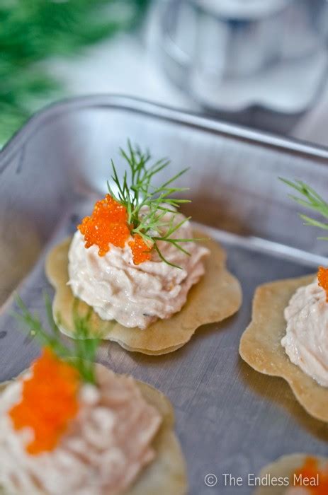 Blitz until completely smooth, scraping down sides as needed. Bite Sized Appetizers: Smoked Salmon Mousse | The Endless Meal