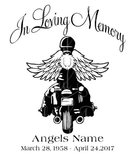 Digital Download In Loving Memory Motorcycle Loss Svg Sticker Etsy