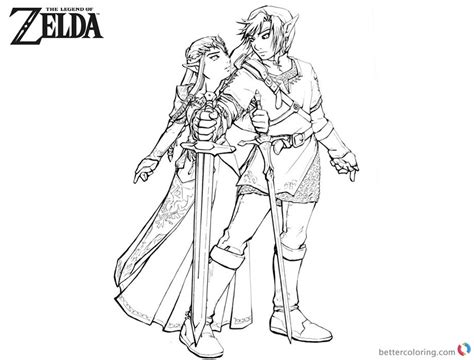 Legend Of Zelda Princess Coloring Page