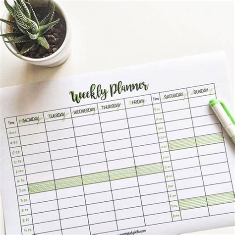 Seting System Download 43 Class Schedule Template Aesthetic Pinterest