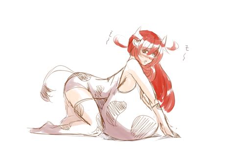 Rule 34 Ass Up Blush Cow Girl Cow Print Female Female Only Gigantic Breasts Immobile Pixiv
