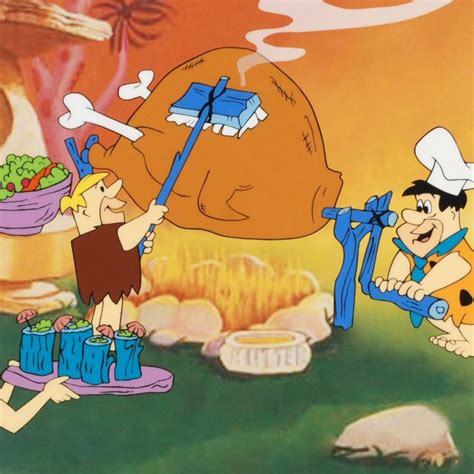Hanna Barbera Flintstones Barbecue Limited Edition 125 X 105