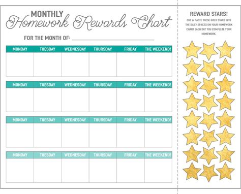 Homework Reward Charts Free Printables Live Craft Eat Printable Reward Charts Homework