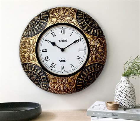 Buy Antique Brass Metal Decorative Wall Clock Online In India At Best