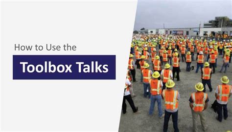 How To Use The Toolbox Talks Health Safety Study Notes