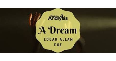 A Dream By Edgar Allan Poe