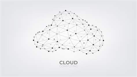 Abstract Connecting Dots And Lines With Cloud Computing Technology On
