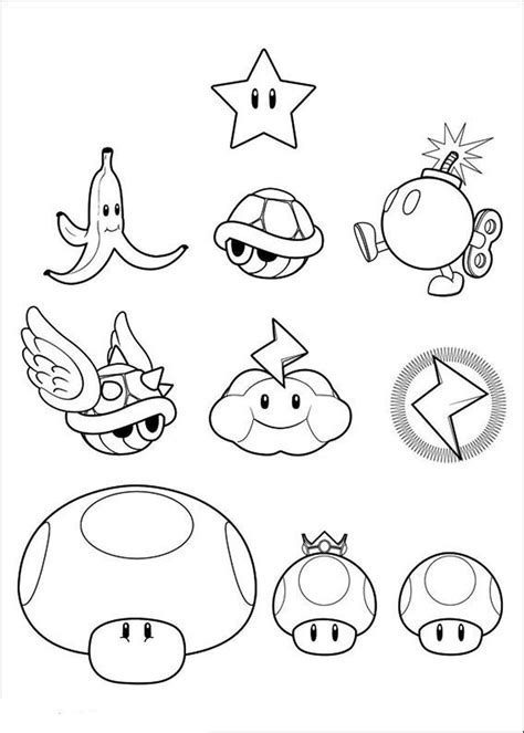 Super Mario Bros Characters Coloring Pages Coloring Home