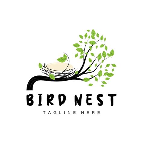 Premium Vector Birds Nest Logo Design Bird House Vector For Eggs