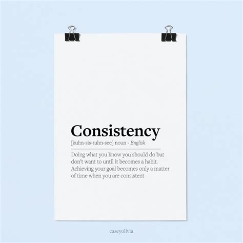 Consistency Definition Printable Wall Art Consistency Etsy