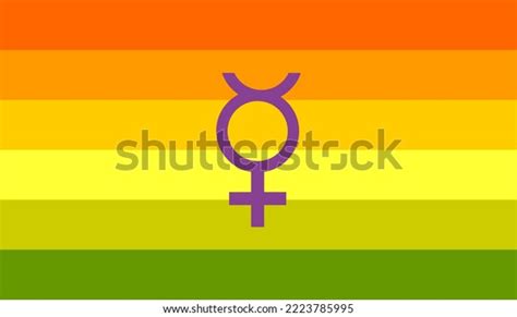 Mercury Symbol Intersex Flag Pride Vector Stock Vector Royalty Free