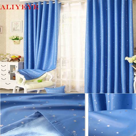 Aliyeye Shiny Stars Children Cloth Curtains For Kids Boy Girl Bedroom