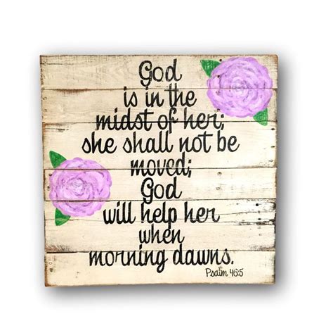 God Is In The Midst Of Her Wall Hanging Proverbs 465 Sign By