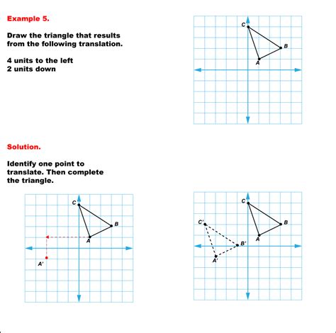 Math Example Geometric Transformation Translating Triangles Example