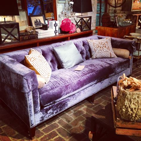 Living Room Purple Velvet Couch Loveyourlife S