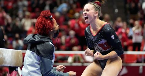 Maile Okeefe Perfect On Balance Beam As Utah Gymnastics Team Dominates Stanford