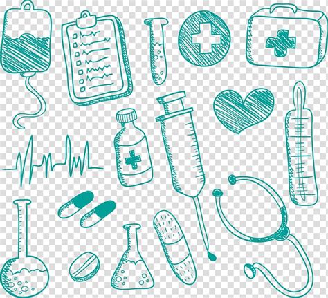 Hospital Supply Illustration Medicine Nursing Drawing Doodle Medical