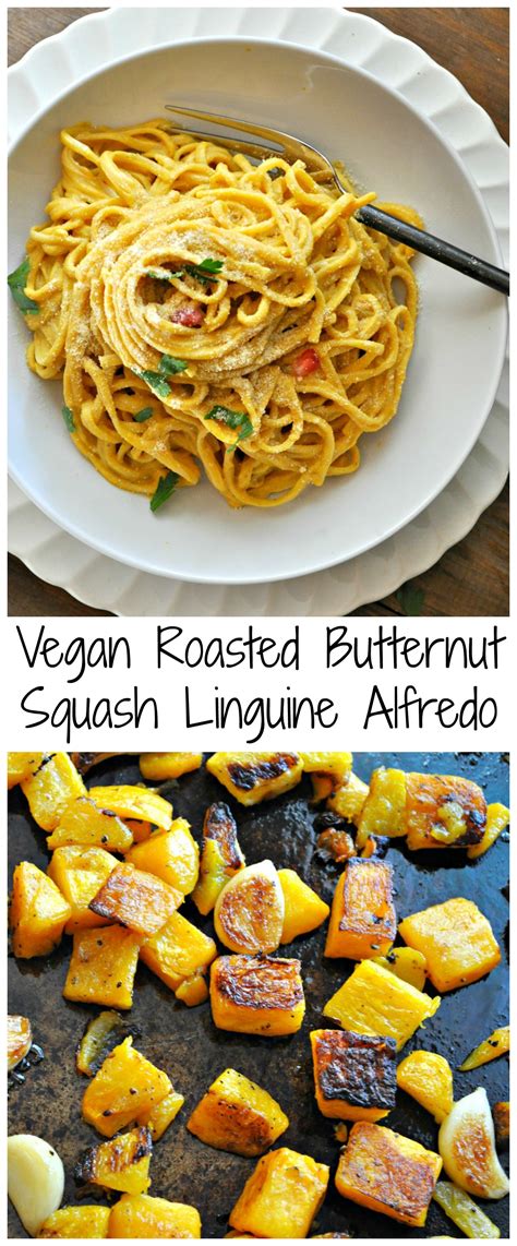 Vegan Roasted Butternut Squash Linguine Alfredo Recipe Vegan