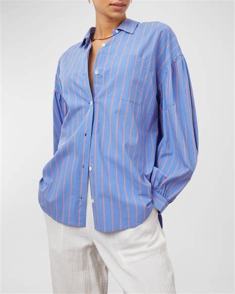 Rails Janae Striped Balloon Sleeve Button Front Shirt Neiman Marcus