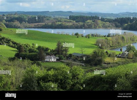 Landscape of rural County Leitrim, Ireland at shores of Lough Gill