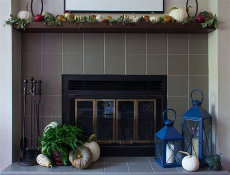 Fireplace Makeover How To Paint Tilesincluding The Grout — Aesthetic