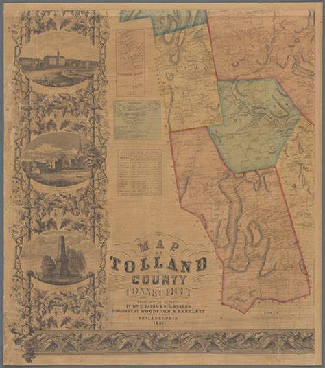 Map Of Tolland County Connecticut From Actual Surveys Nypl Digital