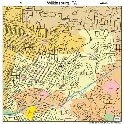 Wilkinsburg Pennsylvania Street Map 4285188