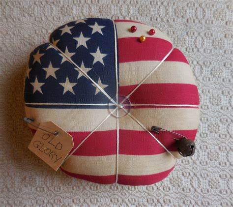 Primitive Pin Keep Patriotic Stars And Stripes Pin Cushion Americana