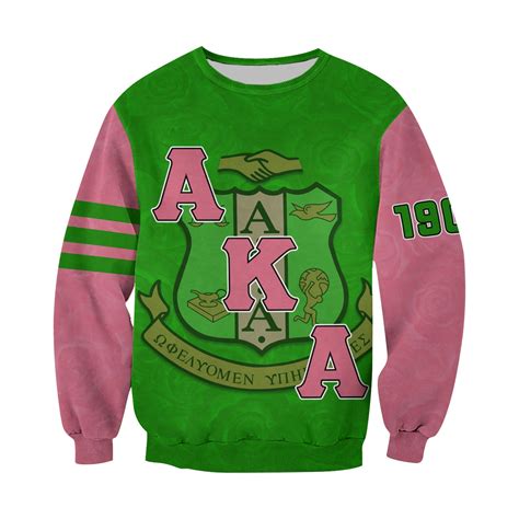 Alpha Kappa Alpha 1908 Akas Sweatshirt Pink Tea Rose Melanin Attire Shop