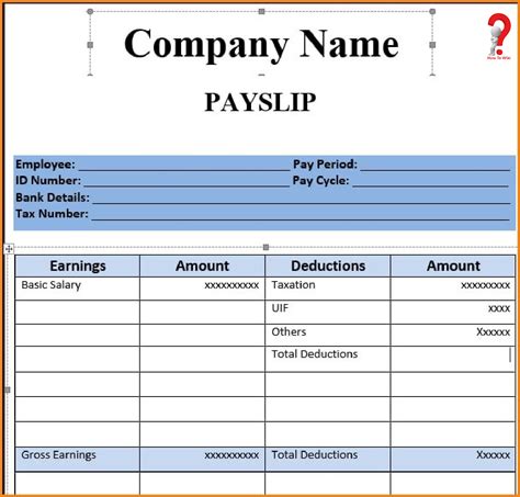 Salary Slip Format In Excel With Formula Staffinggo