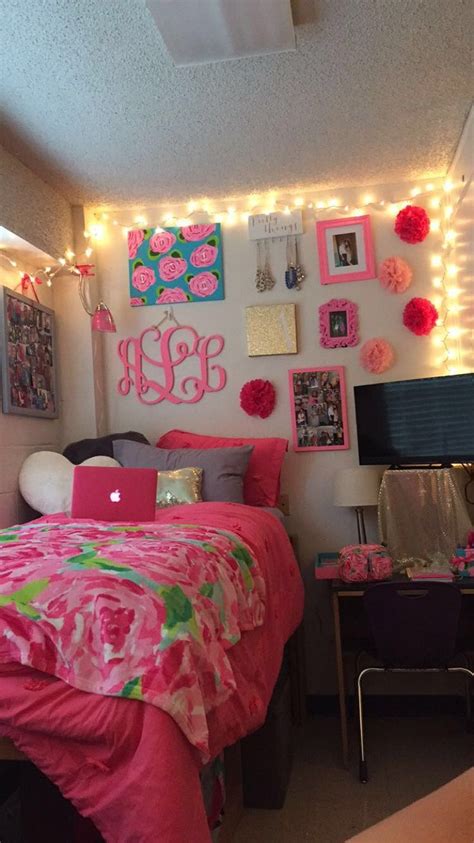 lilly pulitzer preppy pink dorm first impressions pink dorm floral dorm pink dorm floral pink
