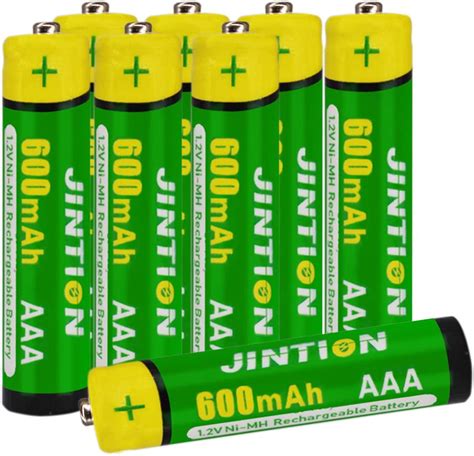 Jintion Aaa Rechargeable Batteries 8 Pack Nimh Triple A 600mah