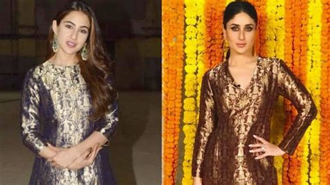 Sara Ali Khan Looks As Beautiful As Kareena Kapoor In Matching Raw Mango Suit Fashion And