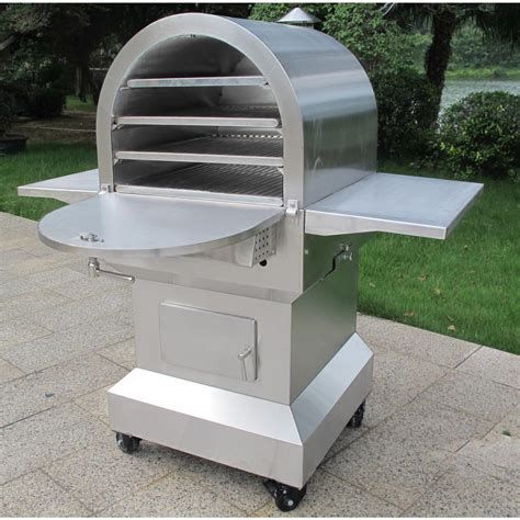 Smoke N Hot Stainless Steel Outdoor Pellet Pizza Oven Cooking Center