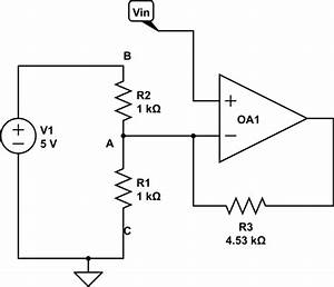 Operational Amplifier Op Amp Gain Calculations With Resistor Divider