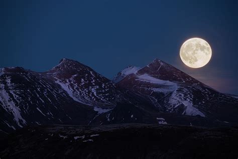 Amazing Moon And Mountains At Night Photograph By Cavan Images Fine