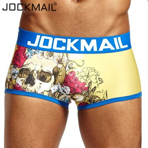 Jockmail Brand Sexy Underwear Men Boxershorts Men Playful Printed Gay
