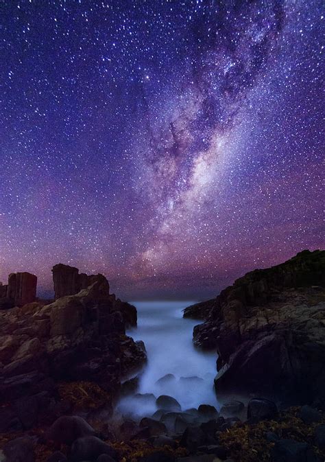Milky Way Over The Sea By Wolongshan Photography