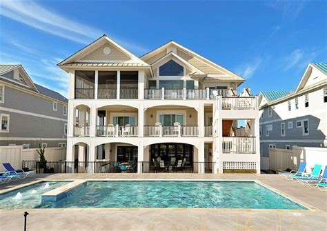 Twiddy Outer Banks Vacation Home Harrys Harbor Corolla Oceanfront 12 Bedrooms Beach