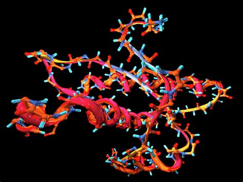 Computer Artwork Of Part Of A Prion Protein Photograph By Alfred