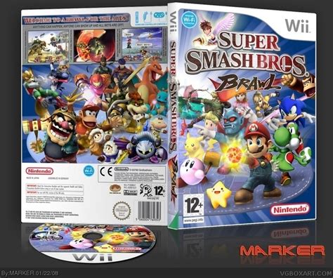 Super Smash Bros Brawl Wii Box Art Cover By Marker