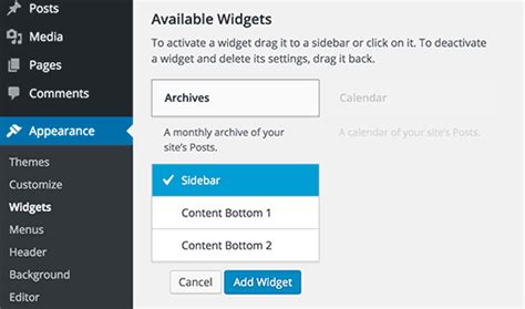 How To Add And Use Widgets In Wordpress