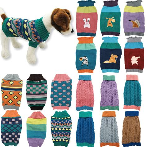 Dog Sweater Knitwear Winter Warm Clothes Puppy Cat Small Large Pet Sz